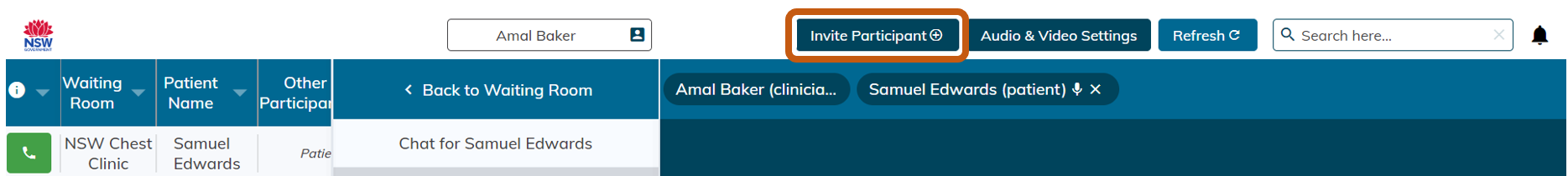 Screenshot - invite additional participants