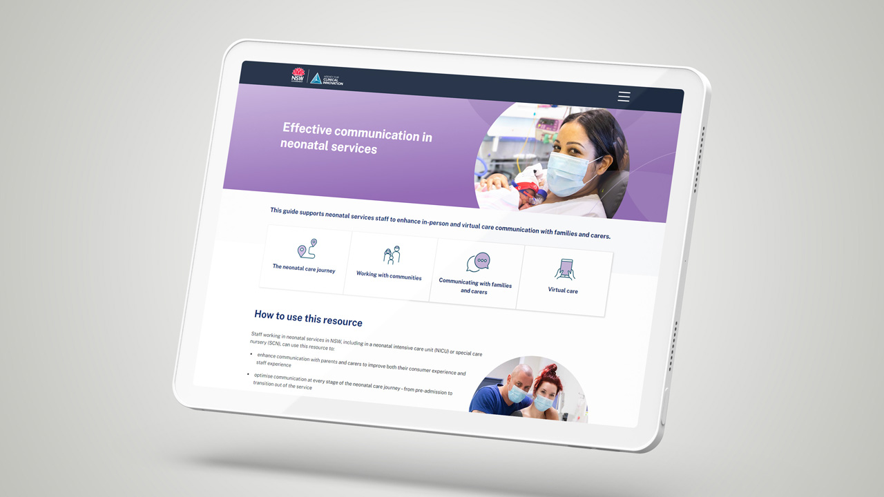 The new effective communication in neonatal services website