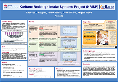 Karitane redesign intake systems project poster