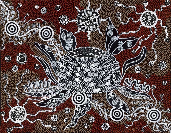 Aboriginal artwork Waratah by Lizzy Stageman