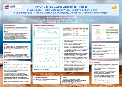 Far West Local Health District’s Improve, Enhance and Supplement Chronic Obstructive Pulmonary Disease Outcomes Project
