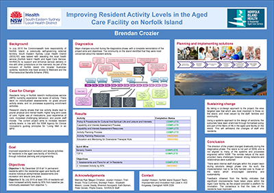 Improving resident activity levels in the aged care facility on Norfolk Island