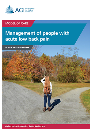 Management of people with acute low back pain