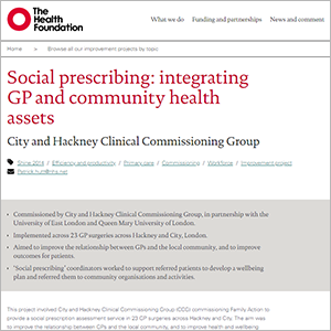 Social prescribing: integrating GP and community health assets