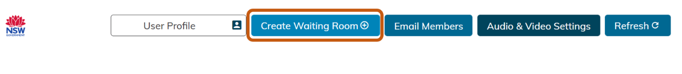 Create waiting room button